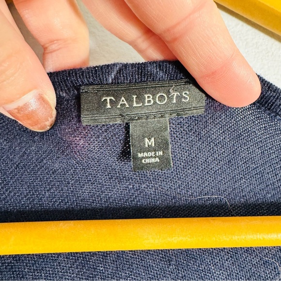 Talbots Merino Wool Modal Blend Pullover Poncho / Shrug Size Medium - Picture 3 of 5